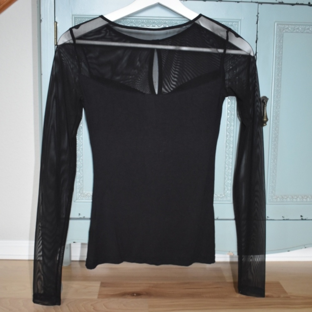 Black mesh H&M blouse/top